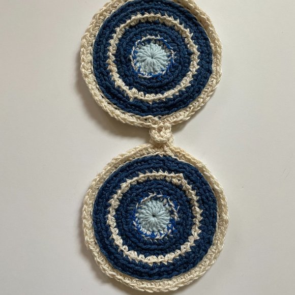 Crochet Pot Holders, Crochet Farmhouse Gift, Thick Pot Holders - Picture 8 of 9